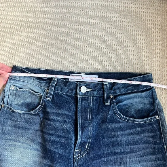 AYR The Crush Jeans size 30 100% cotton denim barracuda wash straight crop - Picture 6 of 8